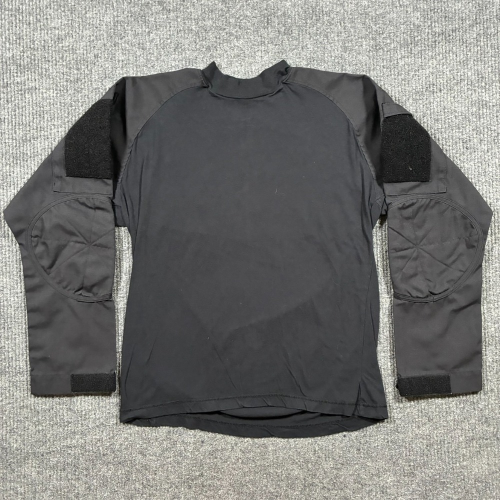Tru Spec Combat Shirt Mens Size L Black Tactical‎ Cordura Baselayer Military